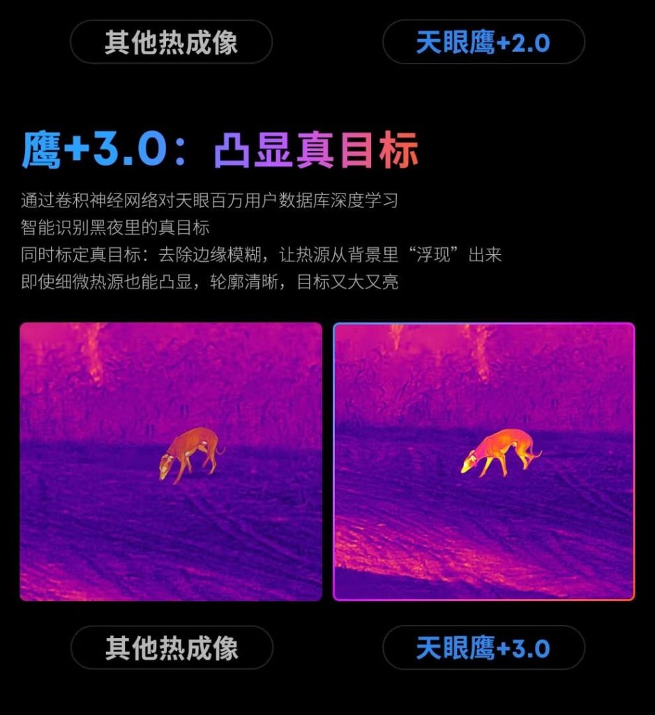 天眼DV200热成像夜视仪鹰+3.0凸显真目标