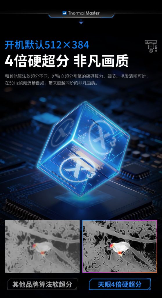 天眼炮D2热成像仪4倍硬超分